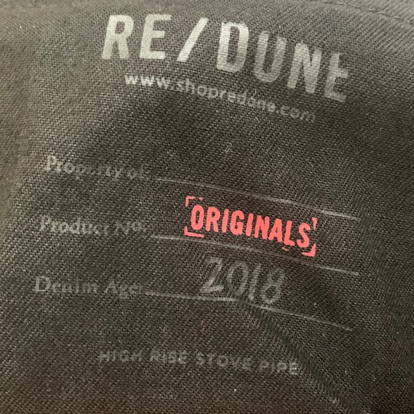 RE/DONE Jeans High Rise Stove Pipe Black - Picture 4 of 7